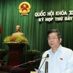 Bộ trưởng bộ kế hoạch đầu tư Bùi Quang Vinh trinh bày một số điều về luật doanh nghiệp sửa đổi