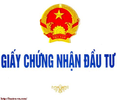 giấy chứng nhận đầu tư