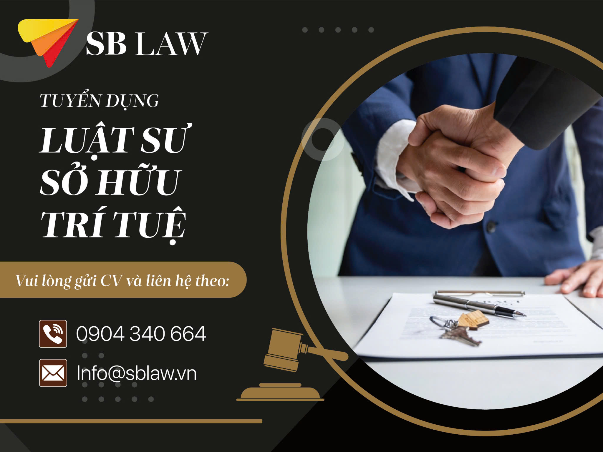 SBLAW tuyển dụng 3 chuyên viên sở hữu trí tuệ tại Hà Nội năm 2025