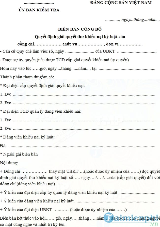 63 Biểu Mẫu Mới Phục Vụ Công Tác Giải Quyết Khiếu Nại, Tố Cáo - Công Ty  Luật Sb