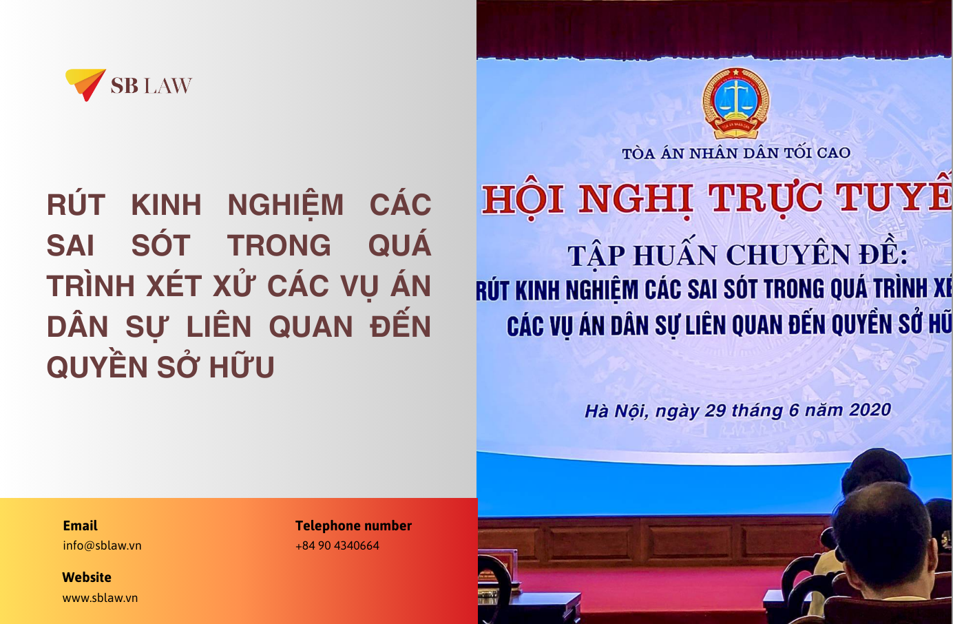 Rút kinh nghiệm các sai sót trong quá trình xét xử các vụ án dân sự liên quan đến quyền sở hữu